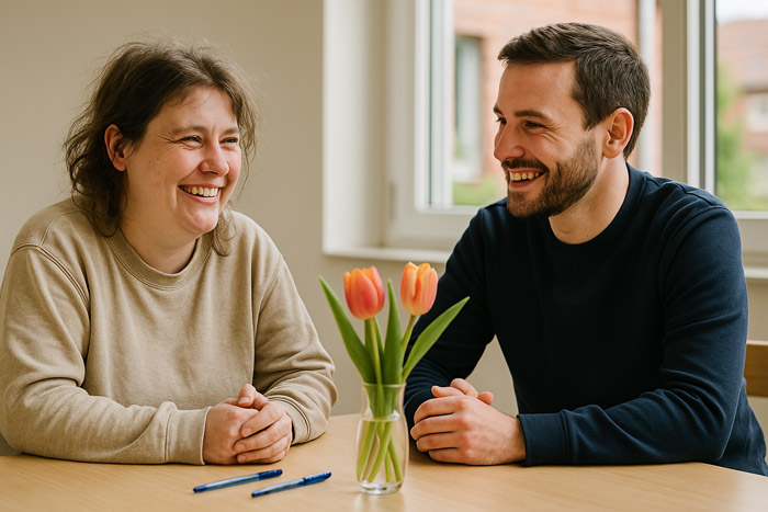 Betreutes Einzelwohnen (Foto mit KI-Unterstützung) Betreutes Einzelwohnen (Foto mit KI-Unterstützung)